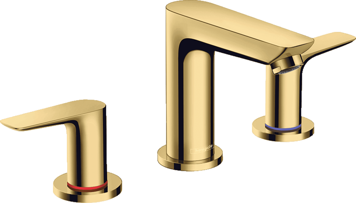 Picture of HANSGROHE Talis E 3-hole basin mixer with pop-up waste set #71733990 - Polished Gold Optic
