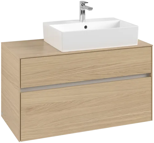 Bild von VILLEROY BOCH Collaro Waschbeckenunterschrank, 2 Auszüge, 1000 x 548 x 500 mm, Nordic Oak / Nordic Oak #C12700VJ