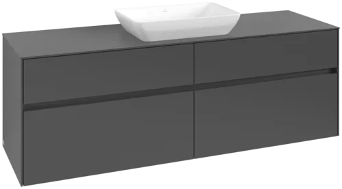 Bild von VILLEROY BOCH Collaro Waschbeckenunterschrank, 4 Auszüge, 1600 x 548 x 500 mm, Graphite / Graphite #C12000VR