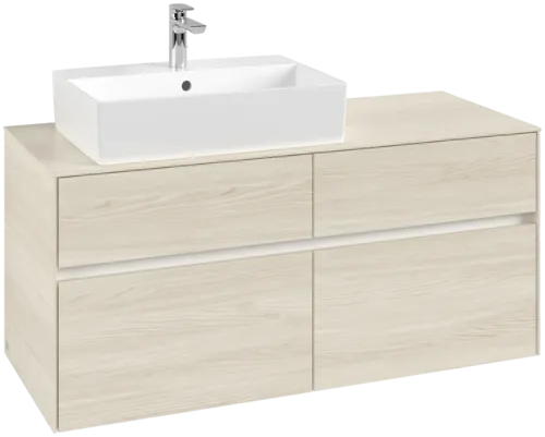 Bild von VILLEROY BOCH Collaro Waschbeckenunterschrank, 4 Auszüge, 1200 x 548 x 500 mm, White Oak / White Oak #C12900AA