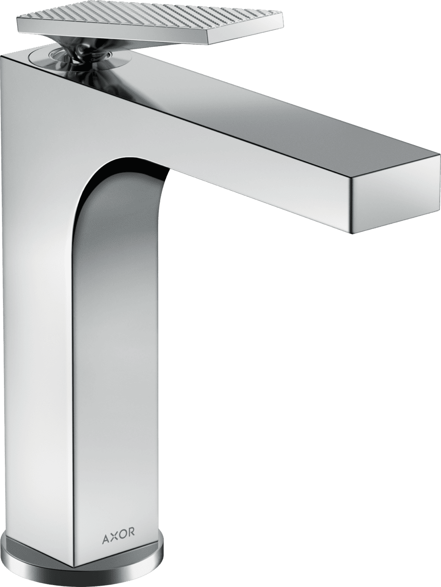 Bild von HANSGROHE AXOR Citterio Einhebel-Waschtischmischer 160 mit Hebelgriff und Ablaufgarnitur - Rautenschliff #39081000 - Chrom