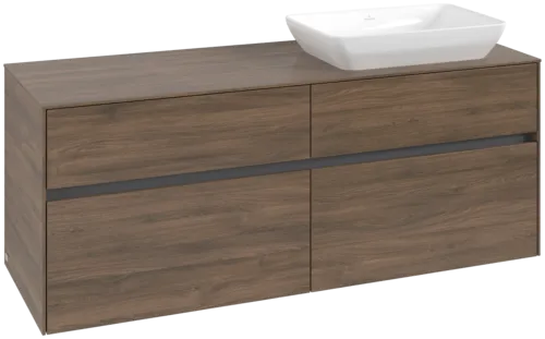 Bild von VILLEROY BOCH Collaro Waschbeckenunterschrank, 4 Auszüge, 1400 x 548 x 500 mm, Arizona Oak / Arizona Oak #C11800VH