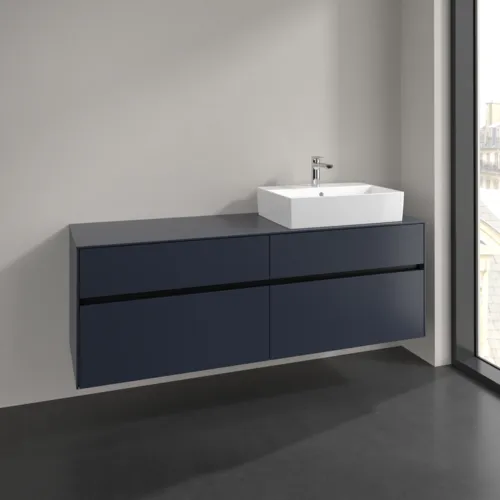 Bild von VILLEROY BOCH Collaro Waschbeckenunterschrank, 4 Auszüge, 1600 x 548 x 500 mm, Marine Blue / Marine Blue #C13600VQ