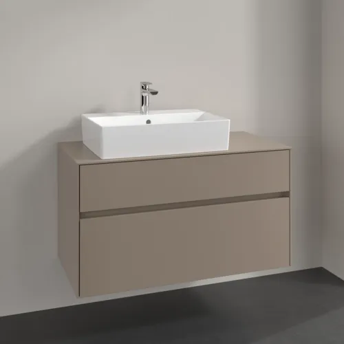 Bild von VILLEROY BOCH Collaro Waschbeckenunterschrank, 2 Auszüge, 1000 x 548 x 500 mm, Taupe / Taupe #C12600VM