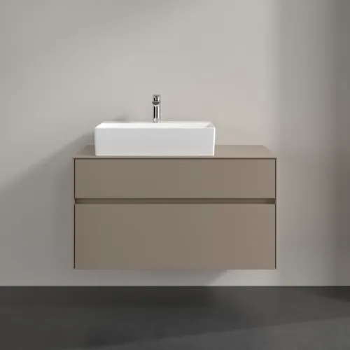 Bild von VILLEROY BOCH Collaro Waschbeckenunterschrank, 2 Auszüge, 1000 x 548 x 500 mm, Taupe / Taupe #C12600VM