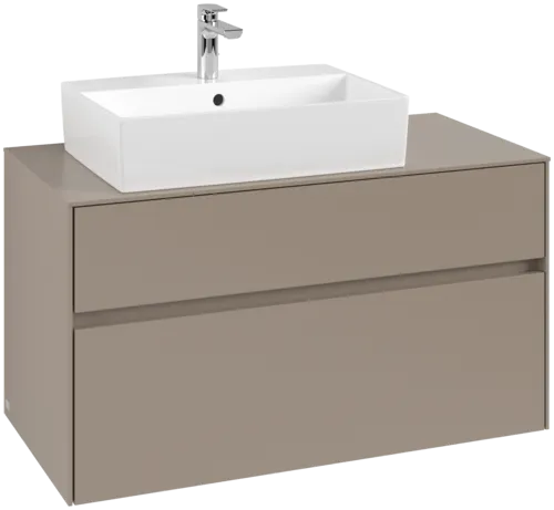 Bild von VILLEROY BOCH Collaro Waschbeckenunterschrank, 2 Auszüge, 1000 x 548 x 500 mm, Taupe / Taupe #C12600VM