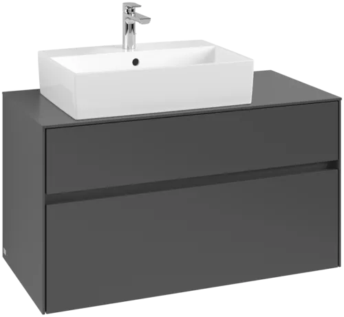 Bild von VILLEROY BOCH Collaro Waschbeckenunterschrank, 2 Auszüge, 1000 x 548 x 500 mm, Graphite / Graphite #C12600VR