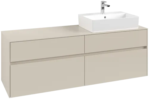 Bild von VILLEROY BOCH Collaro Waschbeckenunterschrank, 4 Auszüge, 1600 x 548 x 500 mm, Cashmere Grey / Cashmere Grey #C13600VN