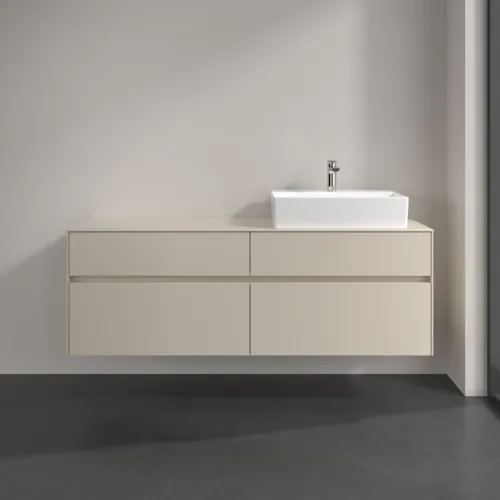 Bild von VILLEROY BOCH Collaro Waschbeckenunterschrank, 4 Auszüge, 1600 x 548 x 500 mm, Cashmere Grey / Cashmere Grey #C13600VN
