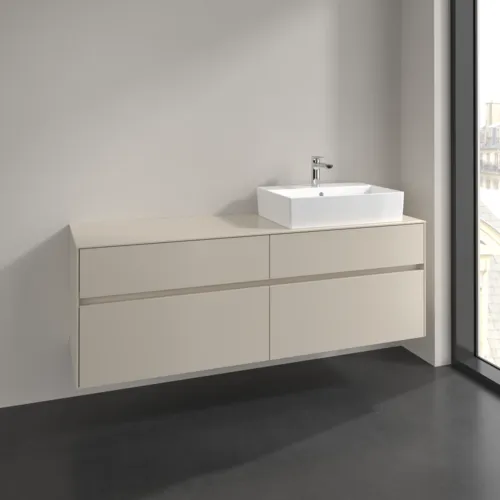 Bild von VILLEROY BOCH Collaro Waschbeckenunterschrank, 4 Auszüge, 1600 x 548 x 500 mm, Cashmere Grey / Cashmere Grey #C13600VN