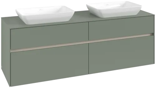 Bild von VILLEROY BOCH Collaro Waschbeckenunterschrank, 4 Auszüge, 1600 x 548 x 500 mm, Soft Green / Soft Green #C12300AF