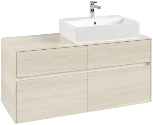 Bild von VILLEROY BOCH Collaro Waschbeckenunterschrank, 4 Auszüge, 1200 x 548 x 500 mm, White Oak / White Oak #C13000AA