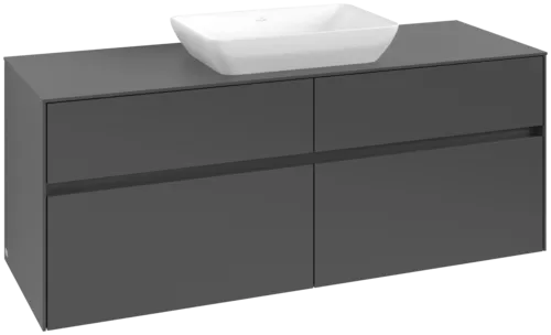 Bild von VILLEROY BOCH Collaro Waschbeckenunterschrank, mit Beleuchtung, 4 Auszüge, 1400 x 548 x 500 mm, Graphite / Graphite #C116B0VR