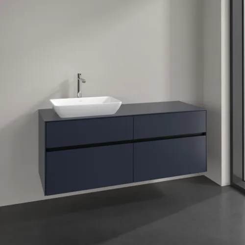 Bild von VILLEROY BOCH Collaro Waschbeckenunterschrank, 4 Auszüge, 1400 x 548 x 500 mm, Marine Blue / Marine Blue #C11700VQ