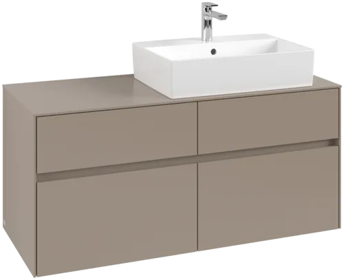 Obrázek VILLEROY BOCH Toaletní skříňka Collaro, 4 výsuvy, 1200 x 548 x 500 mm, taupe / taupe #C13000VM