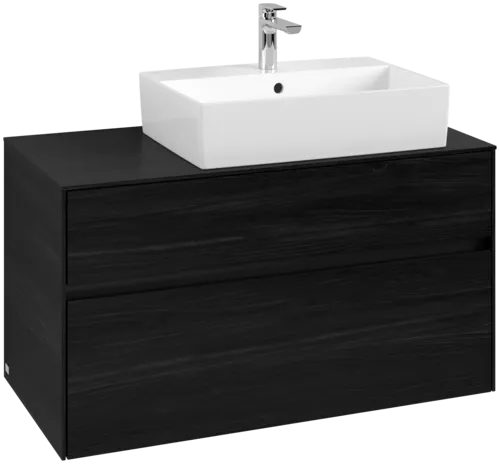 Bild von VILLEROY BOCH Collaro Waschbeckenunterschrank, 2 Auszüge, 1000 x 548 x 500 mm, Black Oak / Black Oak #C12700AB