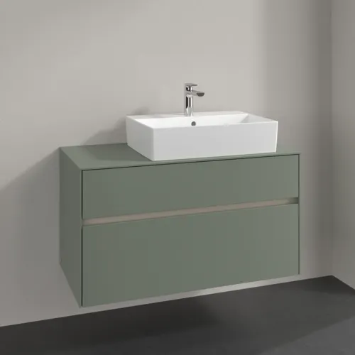 Bild von VILLEROY BOCH Collaro Waschbeckenunterschrank, 2 Auszüge, 1000 x 548 x 500 mm, Soft Green / Soft Green #C12700AF