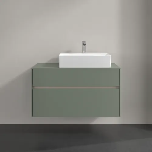 Bild von VILLEROY BOCH Collaro Waschbeckenunterschrank, 2 Auszüge, 1000 x 548 x 500 mm, Soft Green / Soft Green #C12700AF