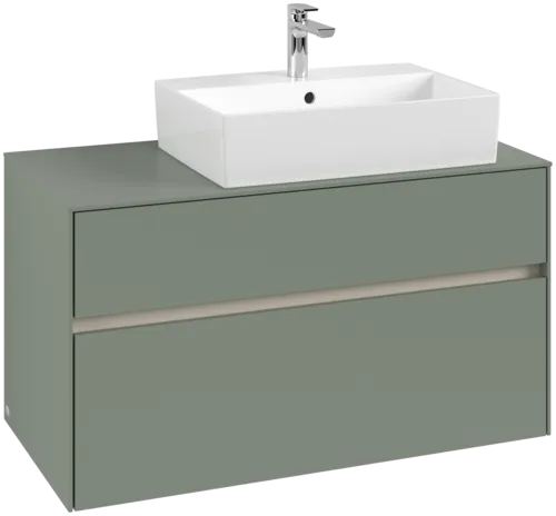 Bild von VILLEROY BOCH Collaro Waschbeckenunterschrank, 2 Auszüge, 1000 x 548 x 500 mm, Soft Green / Soft Green #C12700AF