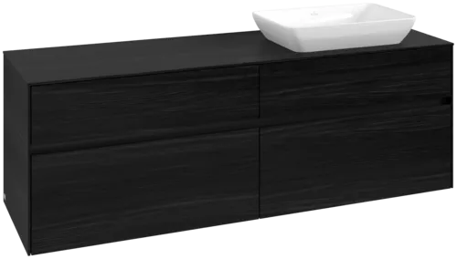 Bild von VILLEROY BOCH Collaro Waschbeckenunterschrank, mit Beleuchtung, 4 Auszüge, 1600 x 548 x 500 mm, Black Oak / Black Oak #C122B0AB