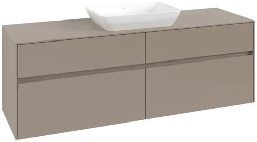 Bild von VILLEROY BOCH Collaro Waschbeckenunterschrank, mit Beleuchtung, 4 Auszüge, 1600 x 548 x 500 mm, Taupe / Taupe #C120B0VM