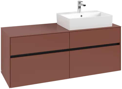 Bild von VILLEROY BOCH Collaro Waschbeckenunterschrank, 4 Auszüge, 1400 x 548 x 500 mm, Wine Red / Wine Red #C13300AH