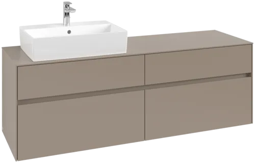 Bild von VILLEROY BOCH Collaro Waschbeckenunterschrank, mit Beleuchtung, 4 Auszüge, 1600 x 548 x 500 mm, Taupe / Taupe #C135B0VM