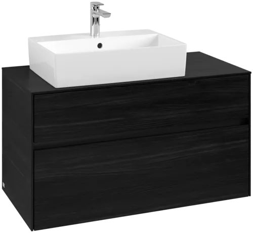 Bild von VILLEROY BOCH Collaro Waschbeckenunterschrank, 2 Auszüge, 1000 x 548 x 500 mm, Black Oak / Black Oak #C12600AB