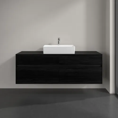Bild von VILLEROY BOCH Collaro Waschbeckenunterschrank, 4 Auszüge, 1600 x 548 x 500 mm, Black Oak / Black Oak #C13400AB