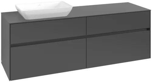 Bild von VILLEROY BOCH Collaro Waschbeckenunterschrank, mit Beleuchtung, 4 Auszüge, 1600 x 548 x 500 mm, Graphite / Graphite #C121B0VR