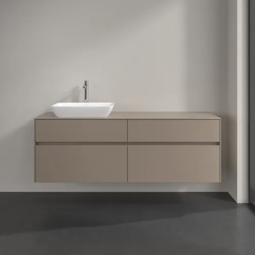 Bild von VILLEROY BOCH Collaro Waschbeckenunterschrank, mit Beleuchtung, 4 Auszüge, 1600 x 548 x 500 mm, Taupe / Taupe #C121B0VM