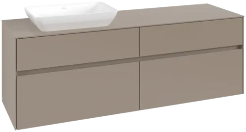 Bild von VILLEROY BOCH Collaro Waschbeckenunterschrank, mit Beleuchtung, 4 Auszüge, 1600 x 548 x 500 mm, Taupe / Taupe #C121B0VM