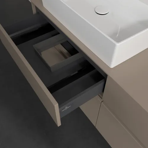 Obrázek VILLEROY BOCH Toaletní skříňka Collaro, 4 výsuvy, 1400 x 548 x 500 mm, taupe / taupe #C13200VM