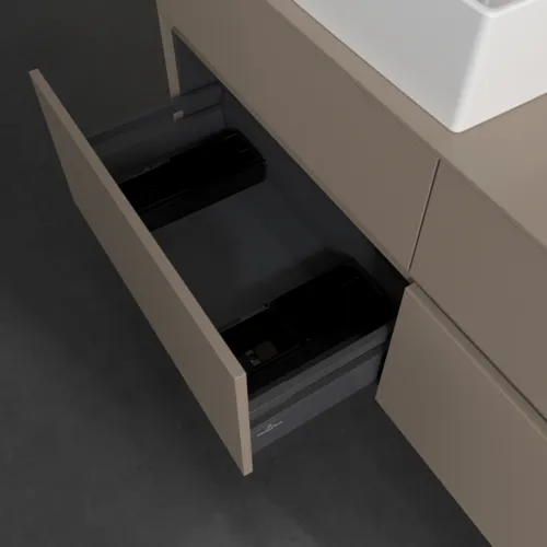 Obrázek VILLEROY BOCH Toaletní skříňka Collaro, 4 výsuvy, 1400 x 548 x 500 mm, taupe / taupe #C13200VM