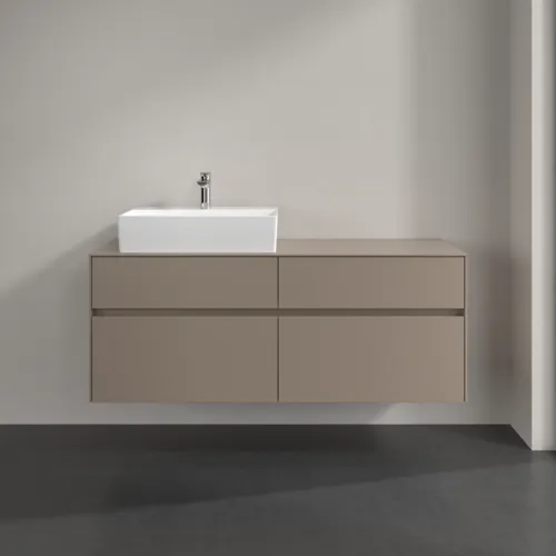 Obrázek VILLEROY BOCH Toaletní skříňka Collaro, 4 výsuvy, 1400 x 548 x 500 mm, taupe / taupe #C13200VM
