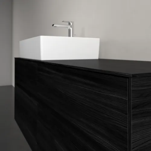 Obrázek VILLEROY BOCH Toaletní skříňka Collaro, s osvětlením, 4 výsuvy, 1400 x 548 x 500 mm, černý dub / černý dub #C132B0AB