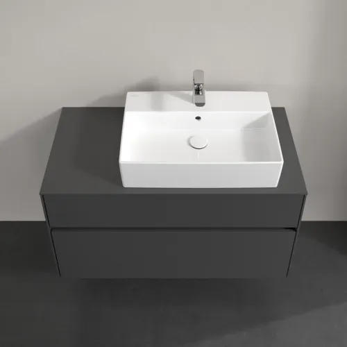 Bild von VILLEROY BOCH Collaro Waschbeckenunterschrank, mit Beleuchtung, 2 Auszüge, 1000 x 548 x 500 mm, Graphite / Graphite #C127B0VR