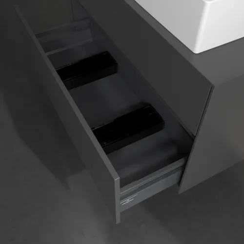 Bild von VILLEROY BOCH Collaro Waschbeckenunterschrank, mit Beleuchtung, 2 Auszüge, 1000 x 548 x 500 mm, Graphite / Graphite #C127B0VR