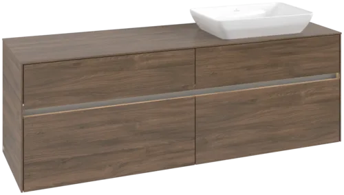Bild von VILLEROY BOCH Collaro Waschbeckenunterschrank, mit Beleuchtung, 4 Auszüge, 1600 x 548 x 500 mm, Arizona Oak / Arizona Oak #C122B0VH