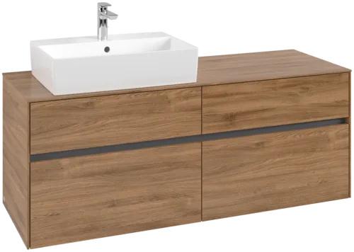 Bild von VILLEROY BOCH Collaro Waschbeckenunterschrank, 4 Auszüge, 1400 x 548 x 500 mm, Kansas Oak / Kansas Oak #C13200RH