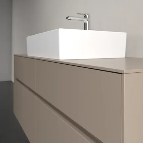 Bild von VILLEROY BOCH Collaro Waschbeckenunterschrank, mit Beleuchtung, 4 Auszüge, 1400 x 548 x 500 mm, Taupe / Taupe #C131B0VM