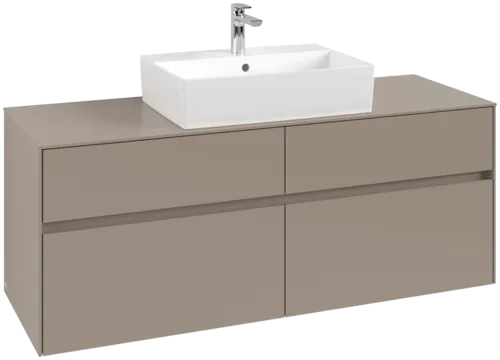 Bild von VILLEROY BOCH Collaro Waschbeckenunterschrank, mit Beleuchtung, 4 Auszüge, 1400 x 548 x 500 mm, Taupe / Taupe #C131B0VM
