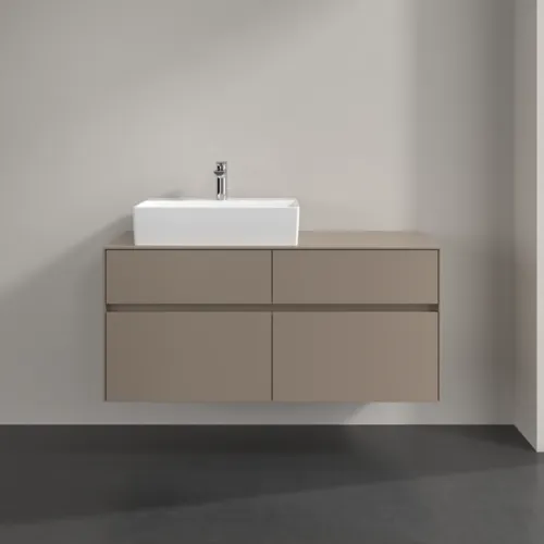 Bild von VILLEROY BOCH Collaro Waschbeckenunterschrank, 4 Auszüge, 1200 x 548 x 500 mm, Taupe / Taupe #C12900VM