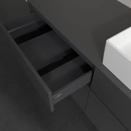 Bild von VILLEROY BOCH Collaro Waschbeckenunterschrank, 4 Auszüge, 1400 x 548 x 500 mm, Graphite / Graphite #C13300VR