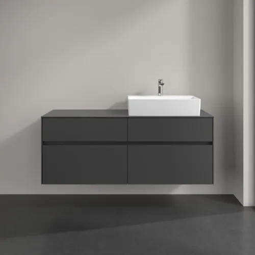 Bild von VILLEROY BOCH Collaro Waschbeckenunterschrank, 4 Auszüge, 1400 x 548 x 500 mm, Graphite / Graphite #C13300VR