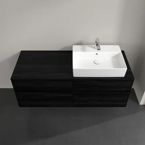 Bild von VILLEROY BOCH Collaro Waschbeckenunterschrank, mit Beleuchtung, 4 Auszüge, 1400 x 548 x 500 mm, Black Oak / Black Oak #C133B0AB