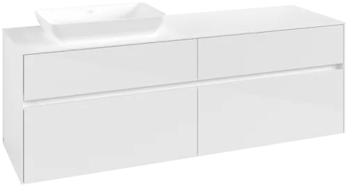 Bild von VILLEROY BOCH Collaro Waschbeckenunterschrank, 4 Auszüge, 1600 x 548 x 500 mm, Glossy White / Glossy White #C12100DH