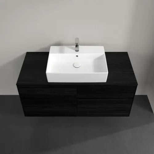 Bild von VILLEROY BOCH Collaro Waschbeckenunterschrank, mit Beleuchtung, 4 Auszüge, 1200 x 548 x 500 mm, Black Oak / Black Oak #C128B0AB