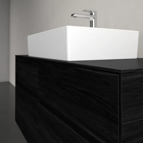 Bild von VILLEROY BOCH Collaro Waschbeckenunterschrank, mit Beleuchtung, 4 Auszüge, 1200 x 548 x 500 mm, Black Oak / Black Oak #C128B0AB