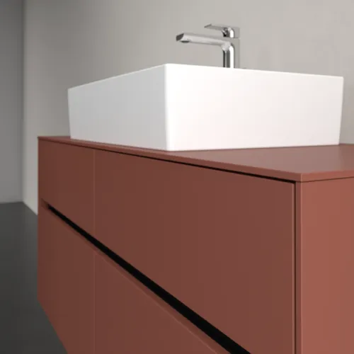 Bild von VILLEROY BOCH Collaro Waschbeckenunterschrank, mit Beleuchtung, 4 Auszüge, 1200 x 548 x 500 mm, Wine Red / Wine Red #C128B0AH